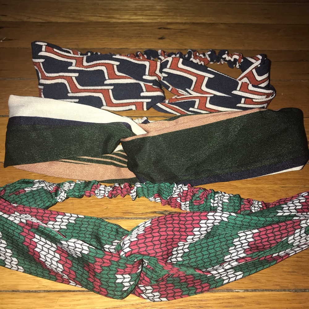 3 Elastic Twisted Wrap Headbands